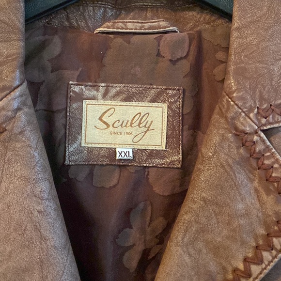 Scully Brown Leather Jacket; Size XXL - Picture 2 of 13